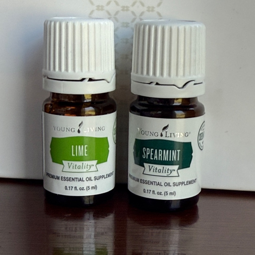Young Living Lime and Spearmint Oils - my favorite diffuser blend